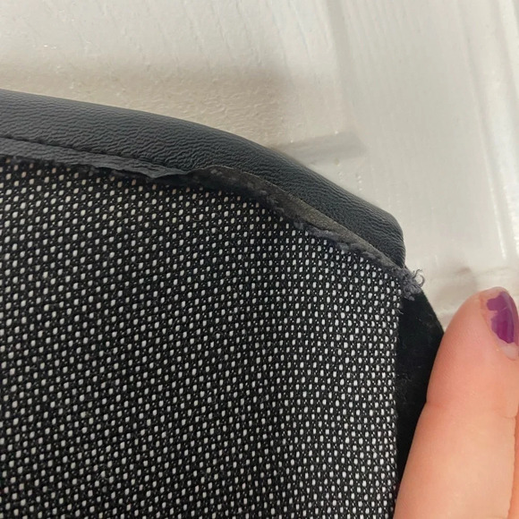 ELIE TAHARI Mixed Media Sheath Dress Black/Gray With Leather Shoulder Detail - Picture 8 of 8